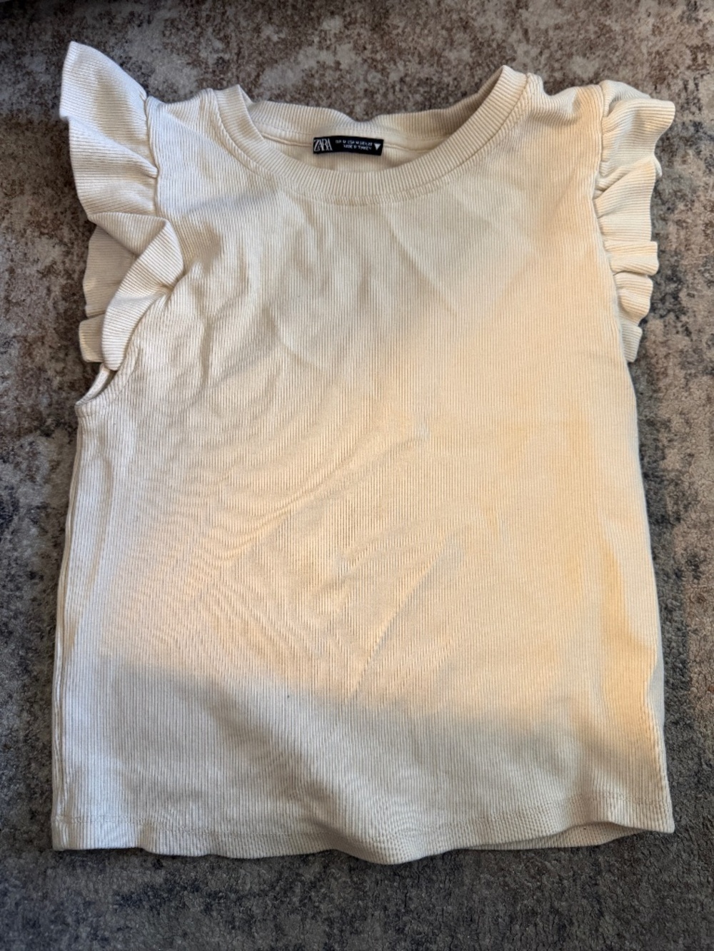 Zara flutter sleeve short sleeve shirt